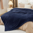 Bedsure GentleSoft Navy Blue California King Size Blanket for Couch - Cozy Soft Blankets for Women, Cute Small Fleece Throws for Girls, Birthday Gifts for Women, Navy, 102x96 Inches