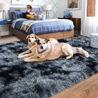 Rugs for Living Room 5x7, Soft Shaggy Modern Shag Area Rug for Bedroom, Upgrade Non-Slip Plush Fluffy Carpet for Kids Boys Girls Room Home Decor Aesthetic, Blue Grey