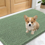 OLANLY Dog Door Mat for Muddy Paws 30x17, Super Absorbent Chenille Mud Mat