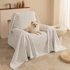 MYSKY HOME Chair Covers Armchair, Recliner Chair Cover Beige Couch Cover, Sofa Covers for Sectional Sofa L Shape Oversized Couch Covers Protector for Dogs Pets Couch Throw Slipcover Washable, 71"X91"