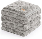 UGG Adalee Faux Fur King Size Blanket, Warm Cozy Blanket, Extra Large Throw for Sofa, Bedding for California King Size Bed, Cute Room Decor, 110" x 90", Seal Grey