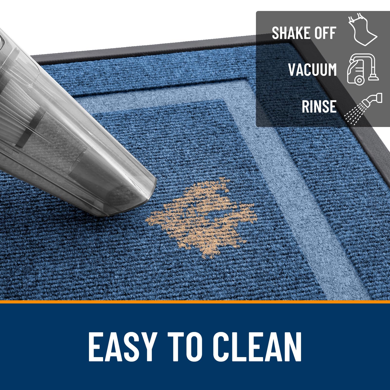 OLANLY Front Door Mat Outside 47x32, All-Season Heavy-Duty Rubber Doormat
