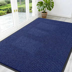 OLANLY Front Door Mat Indoor Outdoor Entrance, Waterproof Heavy Duty Doormat, Fade Resistant, Low Profile, Easy Clean Patio Porch Welcome Floor Mats for Entry, 59x40, Blue