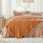 Bedsure Soft Burnt Orange Throw Blanket for Couch Decor Gifts 50"x60"