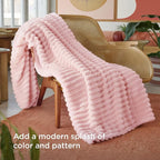 Bedsure GentleSoft Coral Pink Fleece Twin Blanket for Couch - Super Soft Cozy Blankets for Women, Cute Small Blanket for Girls, 60x80 Inches