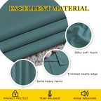 NICETOWN Insulated Curtains Blackout Draperies - Triple Weave Microfiber Home Thermal Insulated Solid Ring Top Blackout Curtains/Panels for Bedroom(Sea Teal, Set of 2, 46 x 72 Inch)