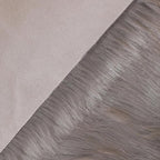 linmopm Faux Fur Rug Sheepskin Shag Fluffy Fuzzy Grey 4x6 ft Rugs for Bedroom Bedside Bed Floor Living Room Plush High-Density Cushion Carpet Super Sofa Cover