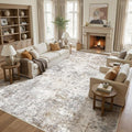 UERMEI 11x14 Area Rug Living Room Rugs Extra Large Brown Grey Carpet
