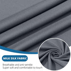 hyha Milk Silk Couch Cushion Covers for Sectional Sofa, Soft Sectional Sofa Couch Covers L Shape Washable, Outdoor Cushion Covers for Patio Furniture with Elastic Bottom(Chaise, Dark Gray)