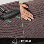 HIYARD Sturdy Front Door Mat, Absorbent Muddy Dirt Resist Welcome Door Mats Outdoor Indoor, Stain and Fade Resistant, Non-Slip Backing Entry Mat Low Profile Doormat for Entryway, 47×32, Coffee