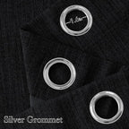 NICETOWN Faux Linen Black Blackout Curtains 84 inches Long for Living Room - Privacy Panels for Bedroom, Modern Farmhouse Style Easy Care Grommet Top, 2 Panels, W52 by L84