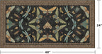 Small Black Entryway Runner Rug - 2x4 Front Door Rug Indoor Entrance, Small Waterproof Carpet for Kitchen Floor, Bathroom, Powder Room, Washable Low Pile Non Slip, Insect Print Multi Color Home Décor