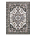 BEIMO Dark Grey Rug 8x10 Area Rugs for Bedroom, Washable Vintage Non Slip