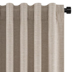 Topfinel Linen Blackout Curtains 63 Inch Long for Livingroom Bedroom 2 Panels Set Room Darkening Curtains 63 Inches Length Drapes for 64" Window Energy Saving Noise Reducing Nursery (52" W x 63" L)
