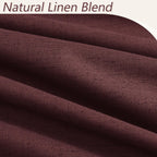 Guken 100% Blackout Curtains 90 Inch Length 2 Panels Set for Living Room Bedroom Back Tab Thermal Insulated Black Out Linen Drapes Room Darkening Reddish Brown,52x90