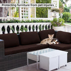 SUKAIKEQA 14PCS Patio Cushion Covers,Patio Furniture Couch Seat Slipcovers