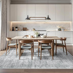 Restydon 5x7 Area Rugs for Living Room,Large Washable Rug,Grey