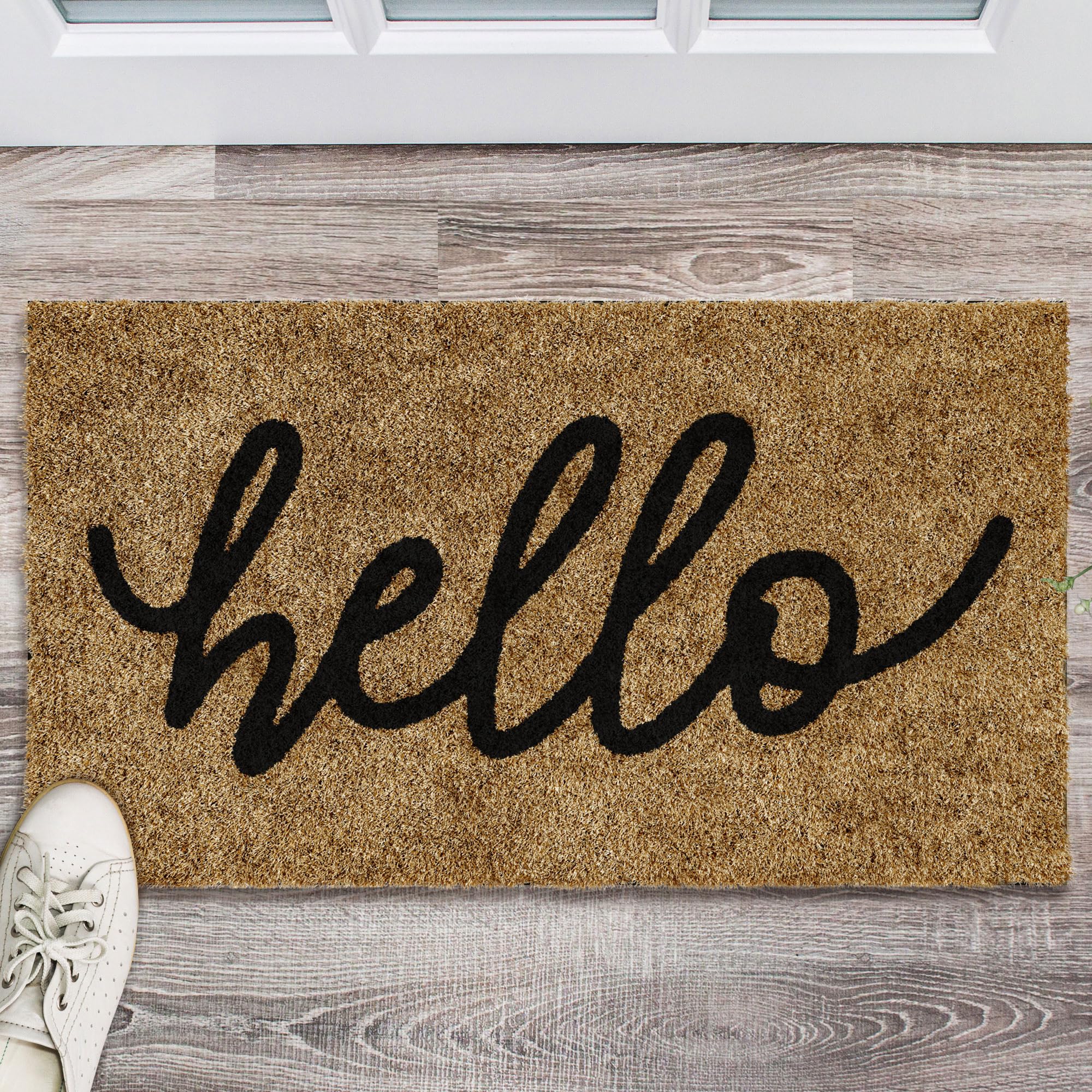 Barnyard Designs Front Door Welcome Mat (Hello, 30x17)