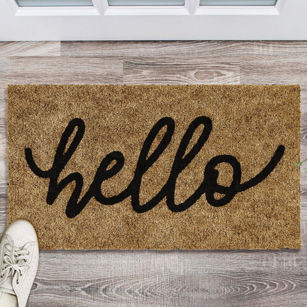 Barnyard Designs Front Door Welcome Mat (Hello, 30x17)