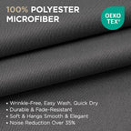 Joydeco Grey Blackout Curtains for Bedroom 72 Inch 2 Panels with Grommet