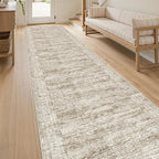 Soalmost Hallway Runner Rug 2'6" x 12' Washable Long Kitchen Rugs Brown
