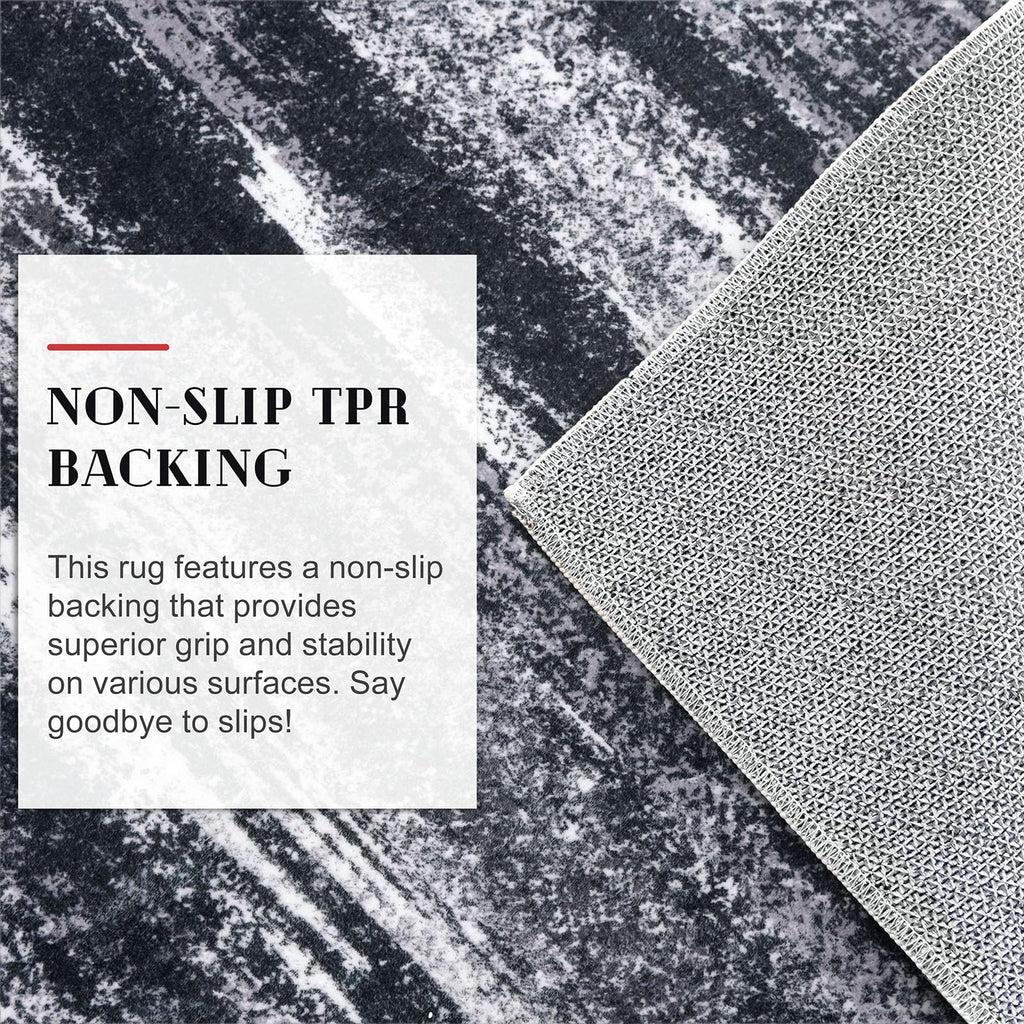 Lansny Abstract Washable 2x6 Runner Rug Non Slip Runners for Hallway