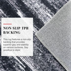 Lansny Abstract Washable 2x6 Runner Rug Non Slip Runners for Hallway