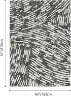 Latte&Fog 5x7 Area Rugs for Living Room Bedroom, Modern Abstract Washable Rug, Boho Non Slip Low Pile Carpet for Indoor Dining Room,Dorm, Classroom, College Dorm,Farmhouse and Kids Room - Black White