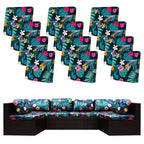 12 Piece Outdoor Cushion Covers, Patio Sofa Cushion Covers, Stretch Fit