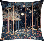 BUJSP Rustic William Morris Inspired Autumn Forest Decor Pillow Covers 12x20,Fall Home Room Decor, Vintage Botanical Nature Decorative Throw Pillow Covers for Home Bedroom Living Room