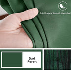 Deconovo Blackout Curtains, Thermal Insulated, W52 x L95 2 Panels, Back Tab, Machine Washable, Room-Darkening Drapes for Bedroom/Living Room Dark Forest