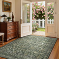 4x6 Area Rugs for Entryway, Green Washable Non-Slip Area Rug for Kitchen