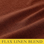 NICETOWN 100% Absolutely Blackout Linen Curtains with Thermal Insulated Liner, 42" Wide, 2 Panels, 84" Long Drapes, Grommet Retro Burnt Orange Linen Curtains Vertical Drapes Privacy for Bedroom