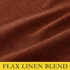 NICETOWN 100% Absolutely Blackout Linen Curtains with Thermal Insulated Liner, 62" Wide, 2 Panels, 63" Long Drapes, Grommet Retro Burnt Orange Linen Curtains Vertical Drapes Privacy for Kitchen
