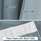 RYB HOME Velvet Curtains 102 inches Long, Extra Long High Ceiling Curtains