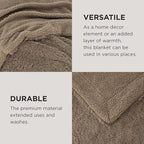 Bedsure GentleSoft Fuzzy Sherpa Faux Fur Twin Blanket, Brown Cozy Gifts for Women Men, Soft Fleece Plush Warm Minky Thick Blanket Twin Size for Bed, Couch, Brown Room Decor Dorm Essentials, 60x80