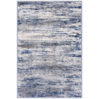 KOZYFLY Abstract Washable 3x5 Area Rug Kitchen & Entryway Rug Grey Blue