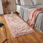 EasyJoy Ultra Soft Fluffy Rugs Faux Fur Rug Chair Cover Seat Pad Fuzzy Area Rug (Pink, 2x6 ft Rectangle)