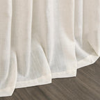 Modern Linen Curtains for Living Room 102 Inches Long Light Filtering Semi Sheer Curtain Back Tab Neutral Luxury Modern Farmhouse Decor Floor to Ceiling High Window for Bedroom 52x102, 2 Panels