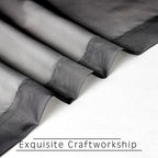 OWENIE Black Sheer Kitchen Valance for Windows Set of 2, Small Modern Rod Pocket Voile Valance Curtain Window Treatment Decor for Living Room Bathroom Cafe Laundry Basement, 42" W x 14" L