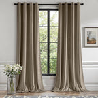 MIULEE Velvet Curtains Taupe Elegant Grommet Thermal Insulated Soundproof Room Darkening Curtains/Drapes for Classical Living Room Bedroom Decor 52 x 96 Inch Set of 2