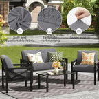 8Pcs Outdoor Cushion Covers, Patio Cushion Covers,Stretch Elastic Slipcovers, Replacement Washable Furniture Protector for Patio Couch,Thick Jacquard Textured Twill Fabric(Gray ,8PCS,Cover Only)