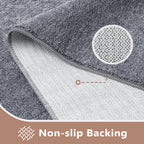 5x7 Grey Blue/White Area Rug Non-Slip Washable Soft for Living Room Bedroom