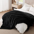 Bedsure GentleSoft Black Blanket Full Size for Bed - Cozy Soft Blankets for Women, Cute Large Fleece Throws for Girls, 84x90 Inches