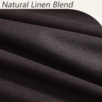Guken 100% Blackout Curtains 84 Inch Length 2 Panels Set for Living Room Bedroom Back Tab Thermal Insulated Black Out Linen Drapes Room Darkening Cocoa Coffee,52x84