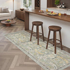 Madane Washable Runner Rug - 2x6 Rug Runners for Hallways 6 Feet Non Slip Vintage Kitchen Runner Rug Ultra-Thin Bathroom Runner Rugs Carpet Laundry Room Bedroom (2x6ft, Green/Gold)
