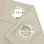 LEMOMO Light Beige Thermal Blackout Curtains/42 x 72 Inch/Set of 2 Panels Room Darkening Curtains for Bedroom