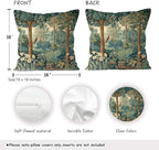 Rustic Spring Forest Pillow Covers 18x18 Double-Sided, Cottagecore Forest Nature Botanical Wildflower Decorative Throw Pillow Covers for Sofa Bed Bedroom Living Room Set of 2