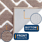 OLANLY Front Door Mat, Non-Slip Rubber Backing, Dirt Resistant and Absorbent, Washable, Easy to Clean Low-Profile Indoor Doormat for Back Door, Entryway, Inside Entrance, 48x32, Brown