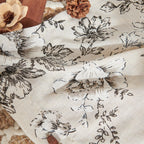 jinchan Floral Linen Light Filtering Curtains for Living Room 96 Inches Long